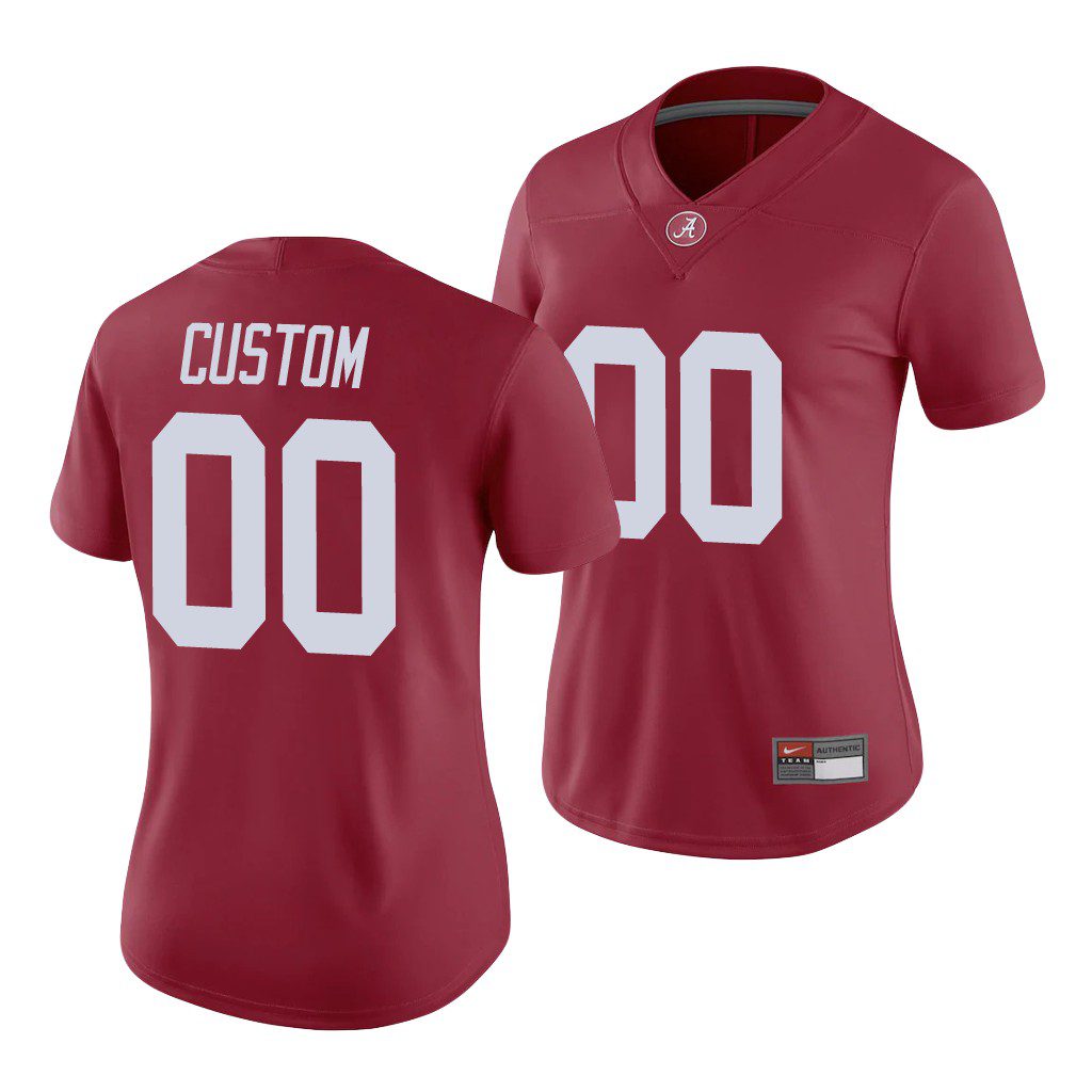 Women's Alabama Crimson Tide Custom #00 Game Crimson NCAA College Football Jersey
